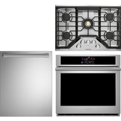 Monogram 3-Piece Package ZGU30RSLSS 30 Inch Gas Cooktop and ZTS90DPSNSS 30 Inch Built-In Electric Smart Single Wall Ove and ZDT925SPNSS 24 Inch Smart Fully Integrated Dishwasher - ZGU30RSLSS