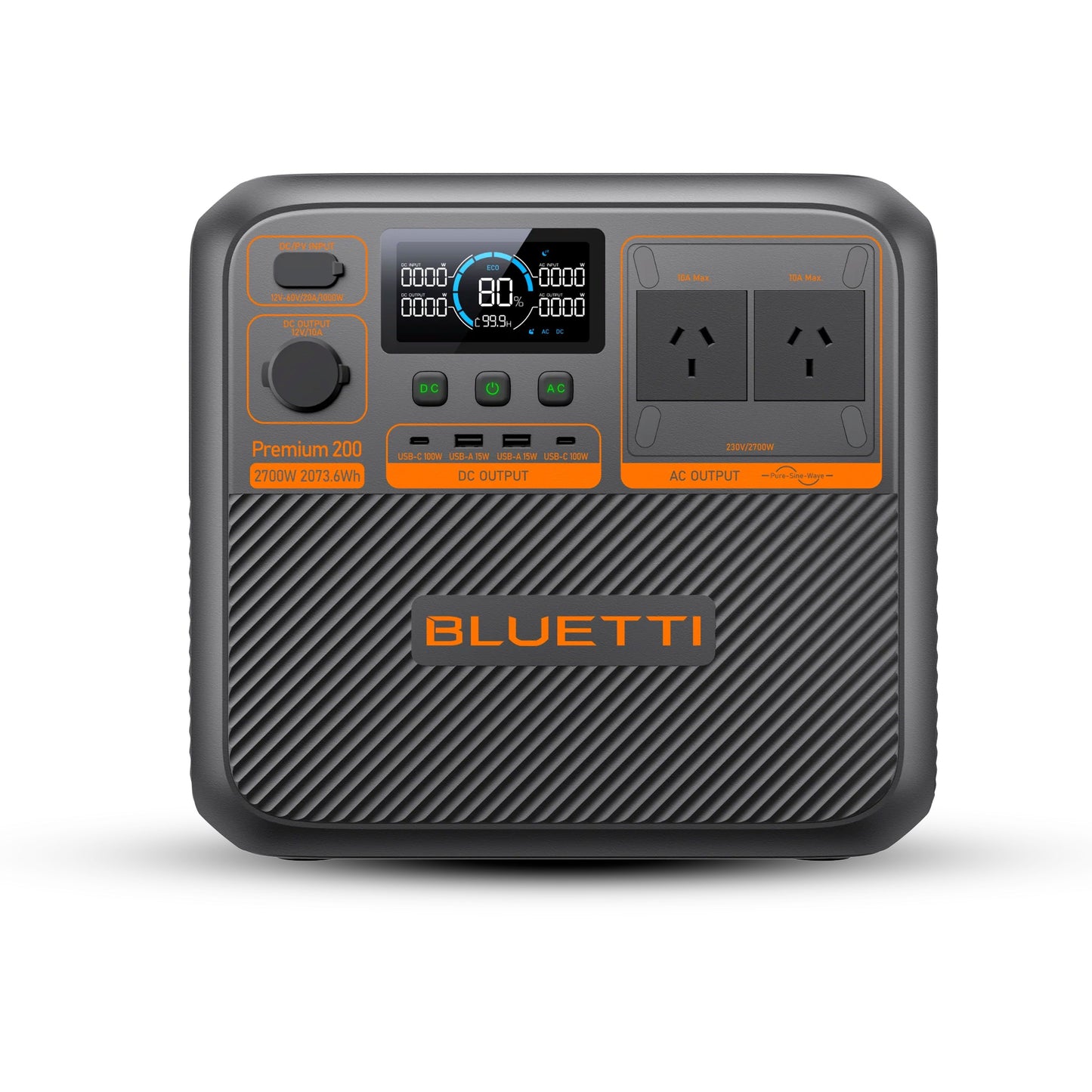 Aurora Generators  Premium 200 V2 Solar Portable Power Station | 2073- 2700Wh - PowerGen USA - P-PR200V2-US-GY-BL-010