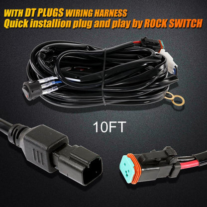 Auxbeam AR-800 RGB Switch Panel with APP+22 Inch 5D-PRO LED Light Bar, Toggle/ Momentary/ Pulsed Mode Supported - GP00012144