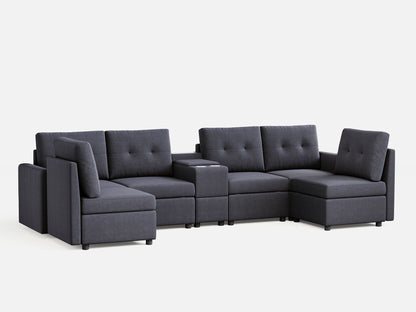 LINSY HOME RUBIK III 6 Seats with Console - US-LH-SPF-Sofa-S800-F-60101-0-00