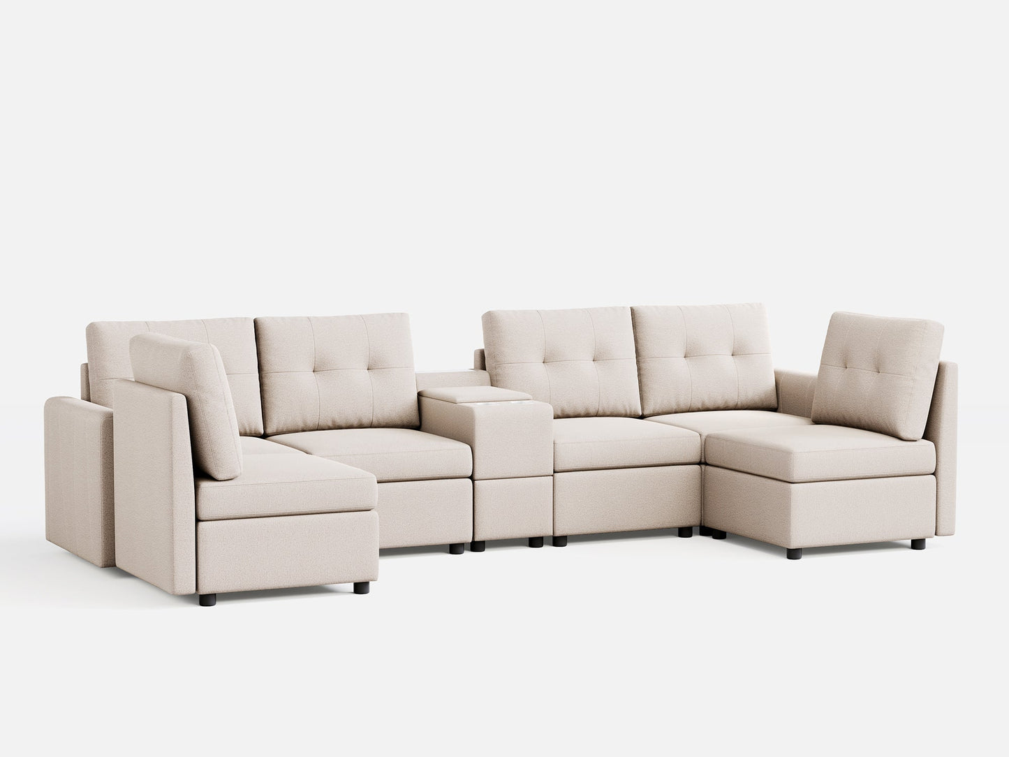 LINSY HOME RUBIK III 6 Seats with Console - US-LH-SPF-Sofa-S800-F-60101-0-00