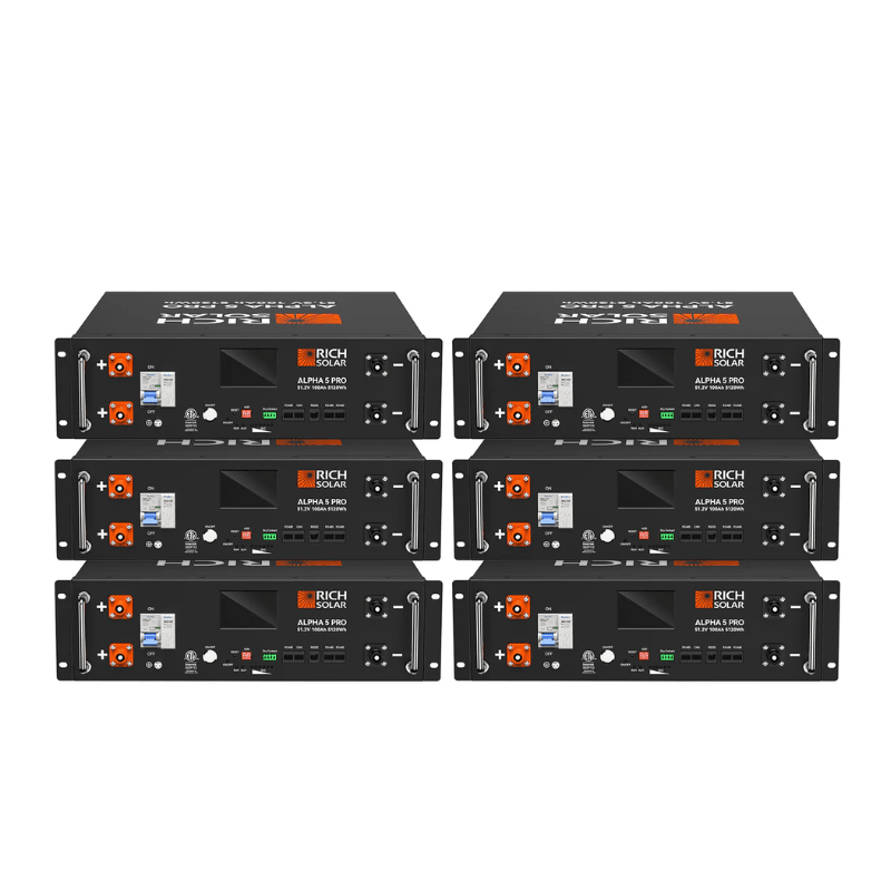 Rich Solar ALPHA 5 PRO Server Rack Battery | 51.2V 100Ah LiFePO4 Battery | 7,000 Lifetime Cycles | 10 Year Warranty | UL1973, UL9540A Certified