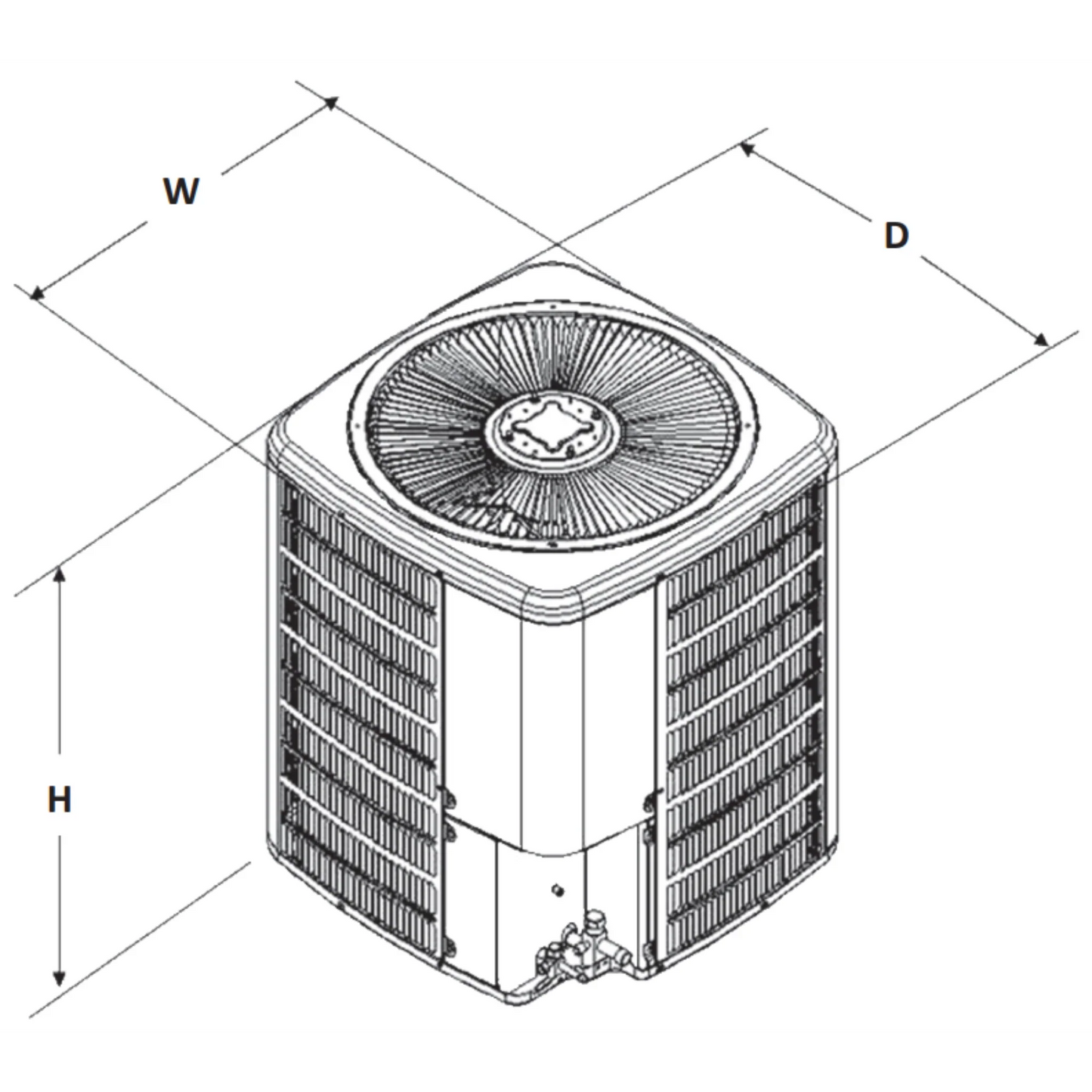 Goodman - 2 Ton/24,000 BTU Air Conditioner Condenser - SEER2 15.2 - Single Stage - R32 - GLXS5BA2410