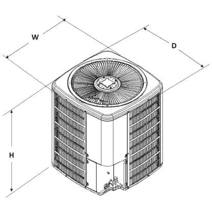 Goodman - 2 Ton/24,000 BTU Air Conditioner Condenser - SEER2 15.2 - Single Stage - R32 - GLXS5BA2410