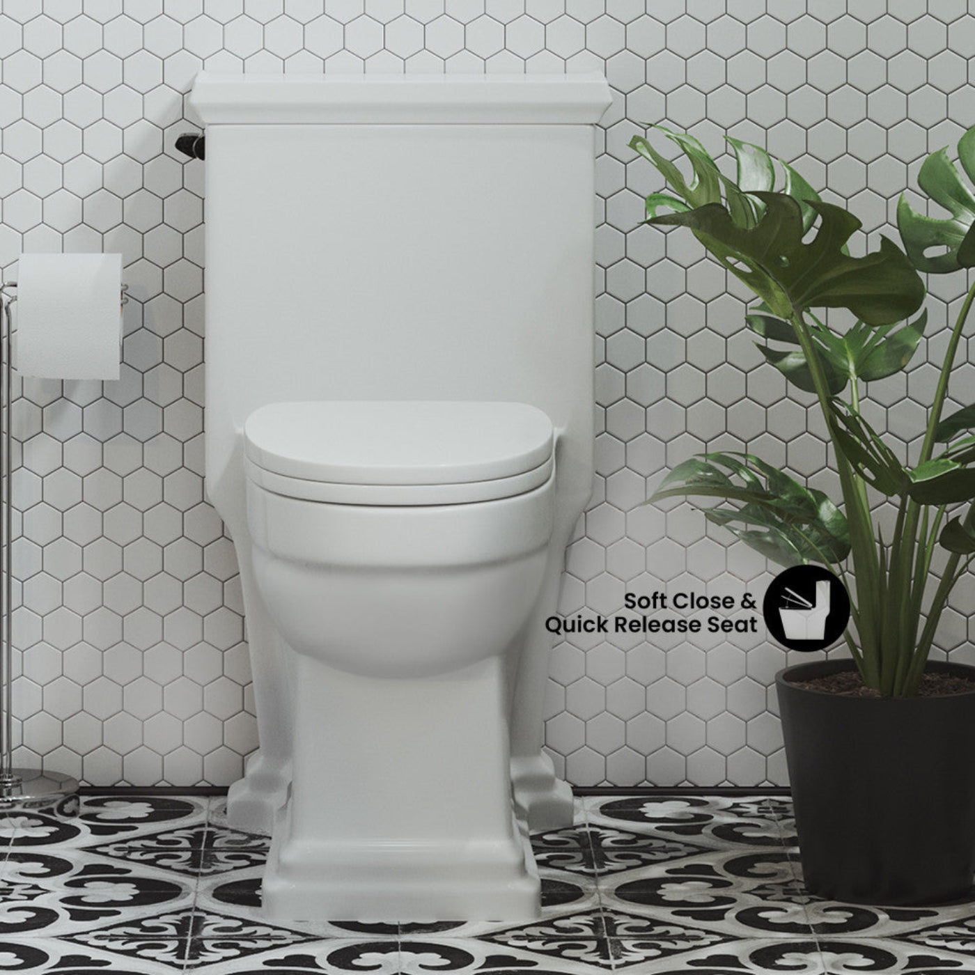 Swiss Madison Voltaire One-Piece Elongated Toilet Side Flush 1.28 gpf - SM-1T114