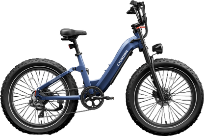 Samson Cycrown Roma ST Electric Bike All-Terrain Step-Through Frame 1500W 28 MPH 90 Mile Range 48V New - ROMA-ST-INDIGO-BLUE