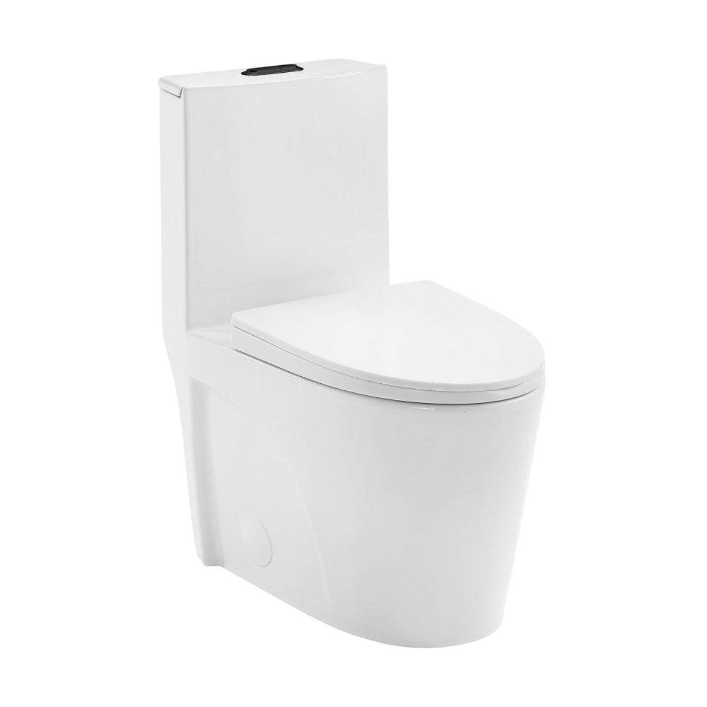 Swiss Madison St. Tropez One Piece Elongated Toilet Dual Vortex Flush, Black Hardware - SM-1T254HB