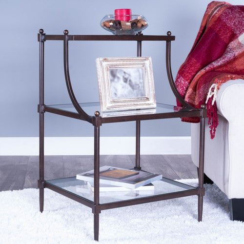 Butler Specialty Company Peninsula Metal & Glass Side Table, Bronze -  7015030