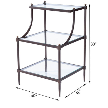 Butler Specialty Company Peninsula Metal & Glass Side Table, Bronze -  7015030
