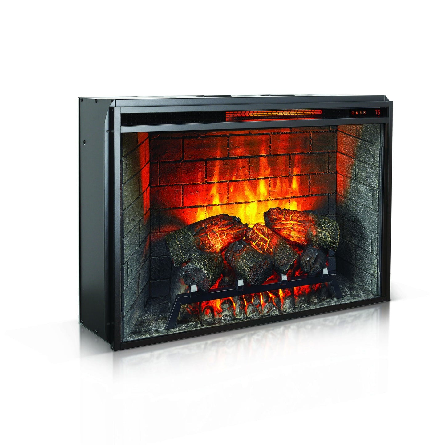 Sunny Designs 33" Fireplace Insert With Door Sensor - Black - 3666-FPI