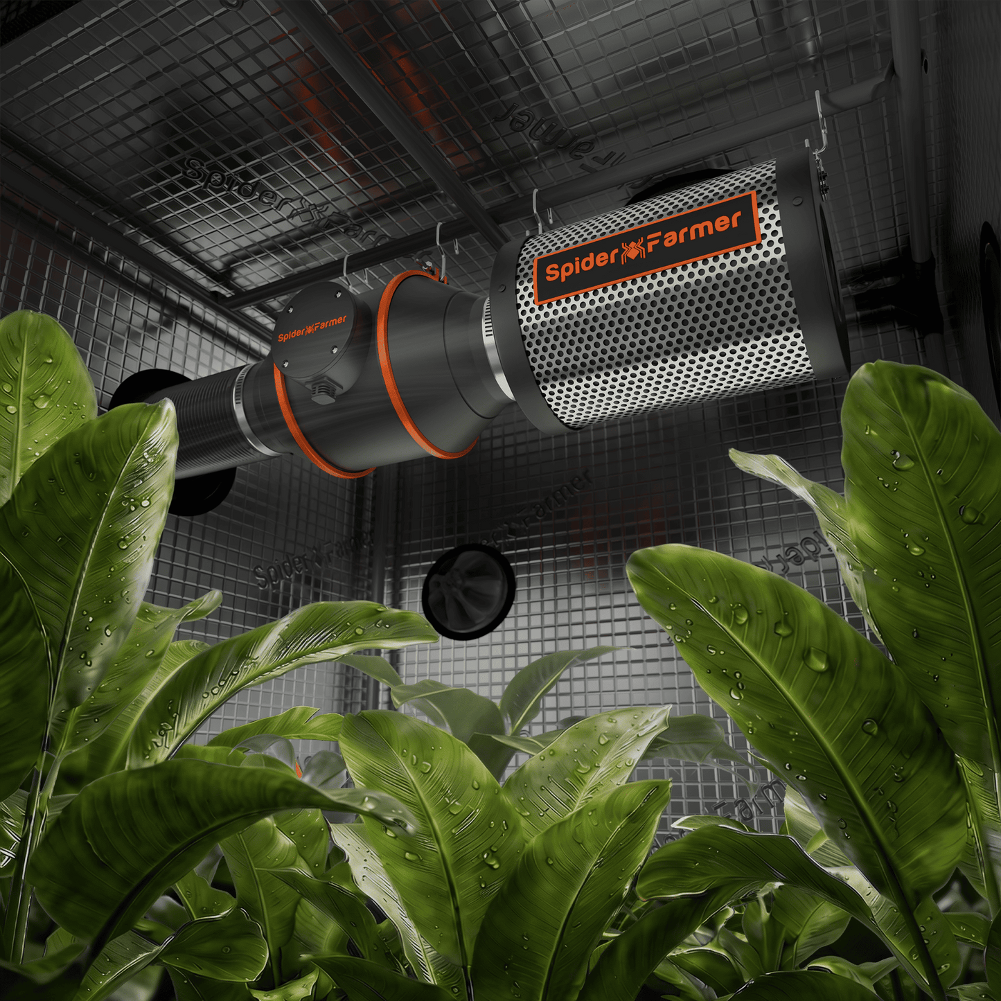 2026 Spider Farmer® 2’x2′ GGS AC5 Power Strip Complete Grow Tent Kits丨SF1000D Full Spectrum Dimmable LED丨4” Ventilation System
