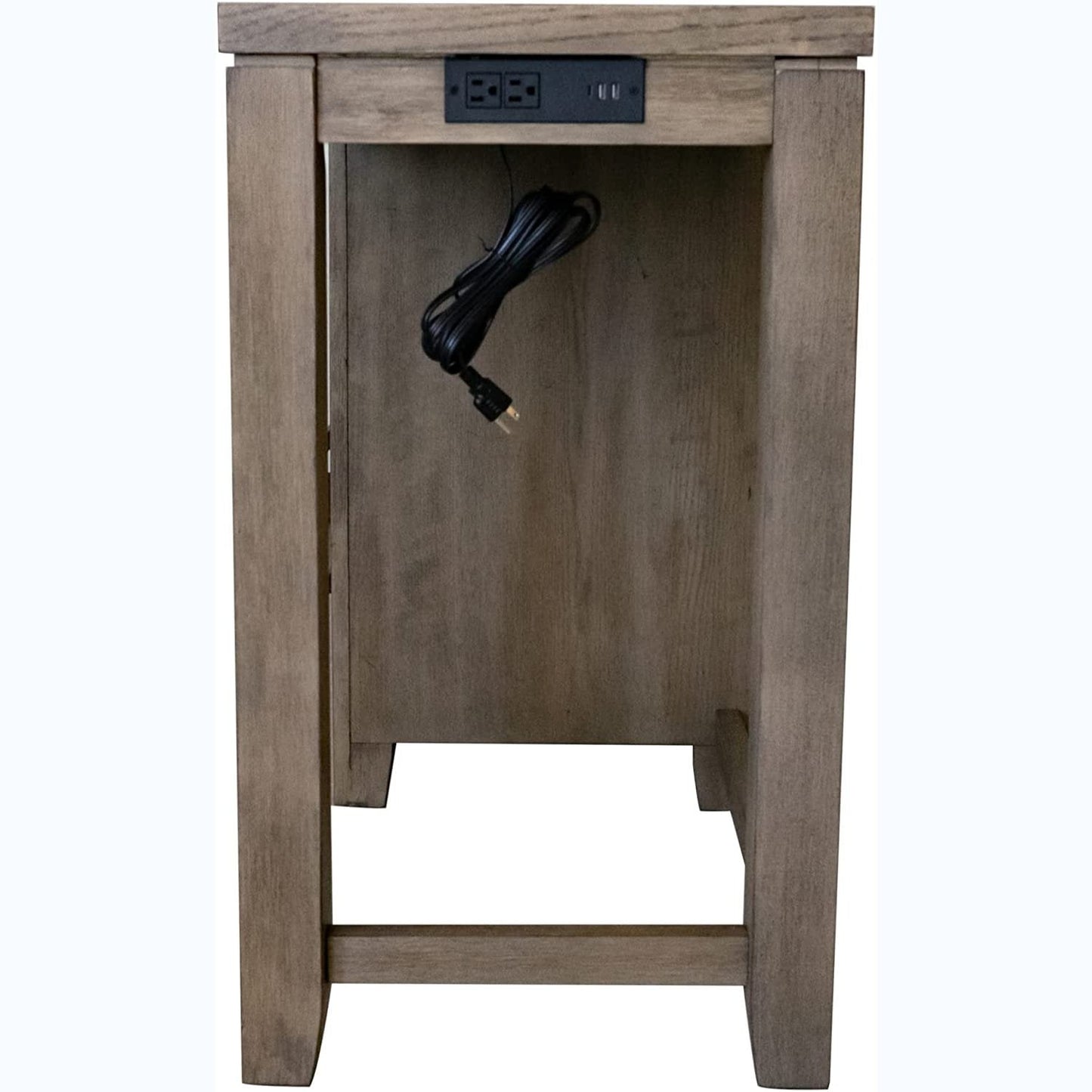 Sunset Trading Saunders 71" Narrow Bar Console Sofa Table with Charging Station - ED-D18620TCB