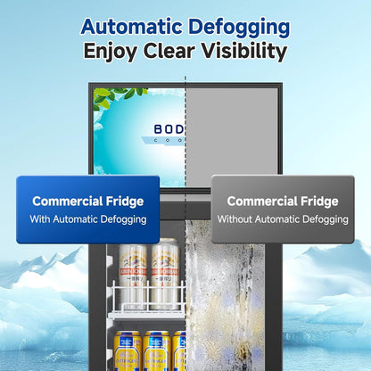BODEGACOOLER 6.34 Cu.ft Commercial Refrigerator with Glass Door