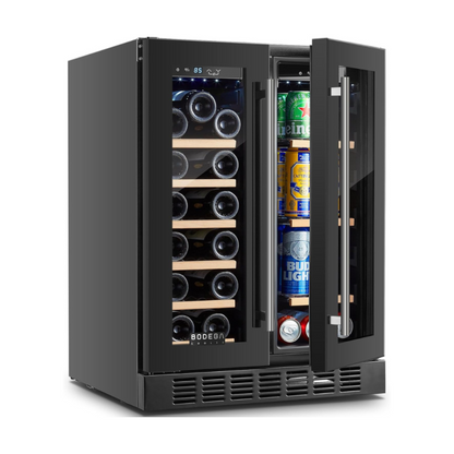 BODEGACOOLER 24 Inch Dual Zone Wine and Beverage Refrigerator