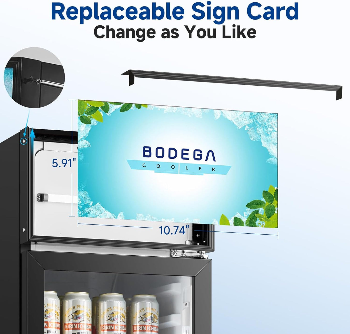 BODEGACOOLER 6.34 Cu.ft Commercial Refrigerator with Glass Door