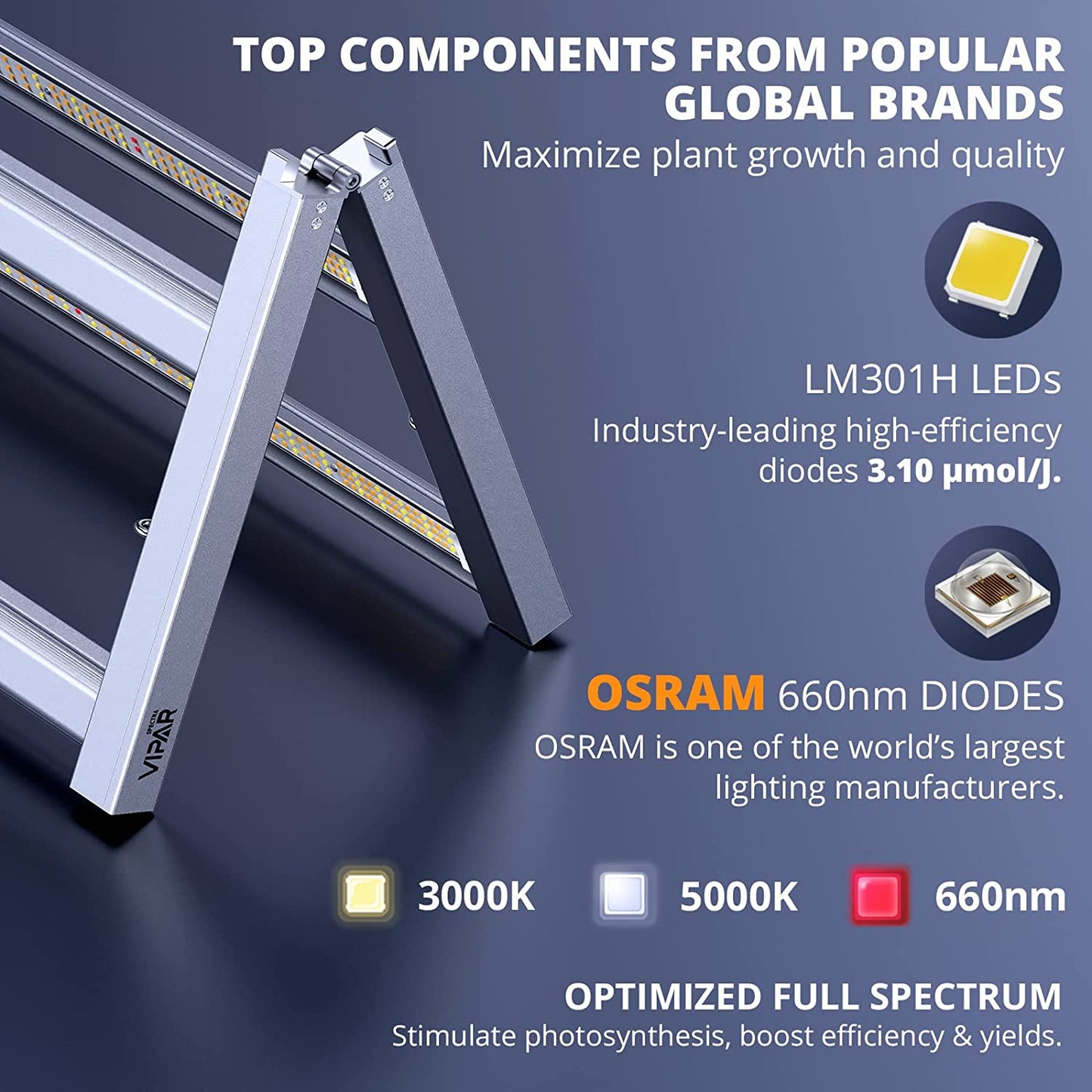 Samson Viparspectra KS3000 300W LED Grow Light New - KS3000