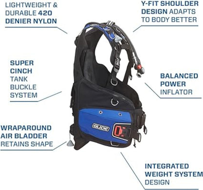 Scubapro Glide 2023 BCD w/ Balanced Power Inflator - BCD407 01-XS