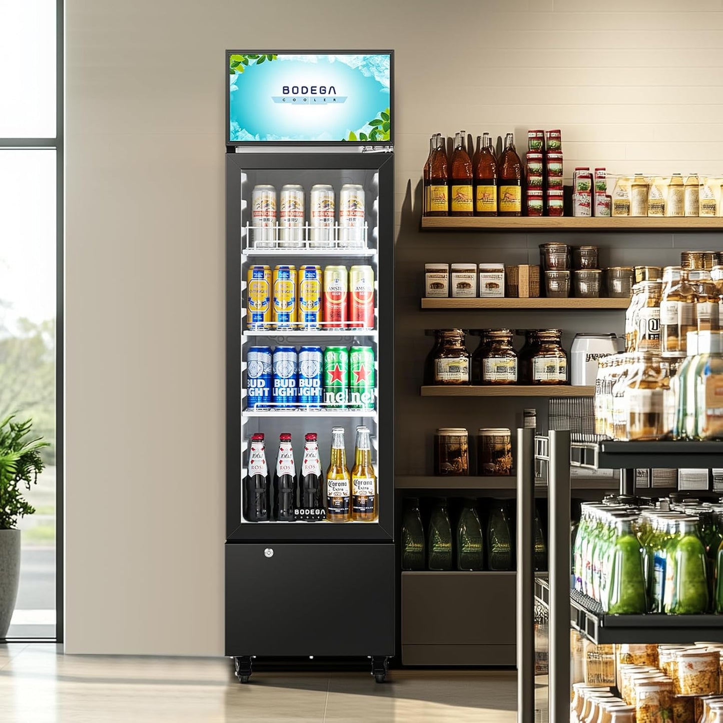 BODEGACOOLER 6.34 Cu.ft Commercial Refrigerator with Glass Door