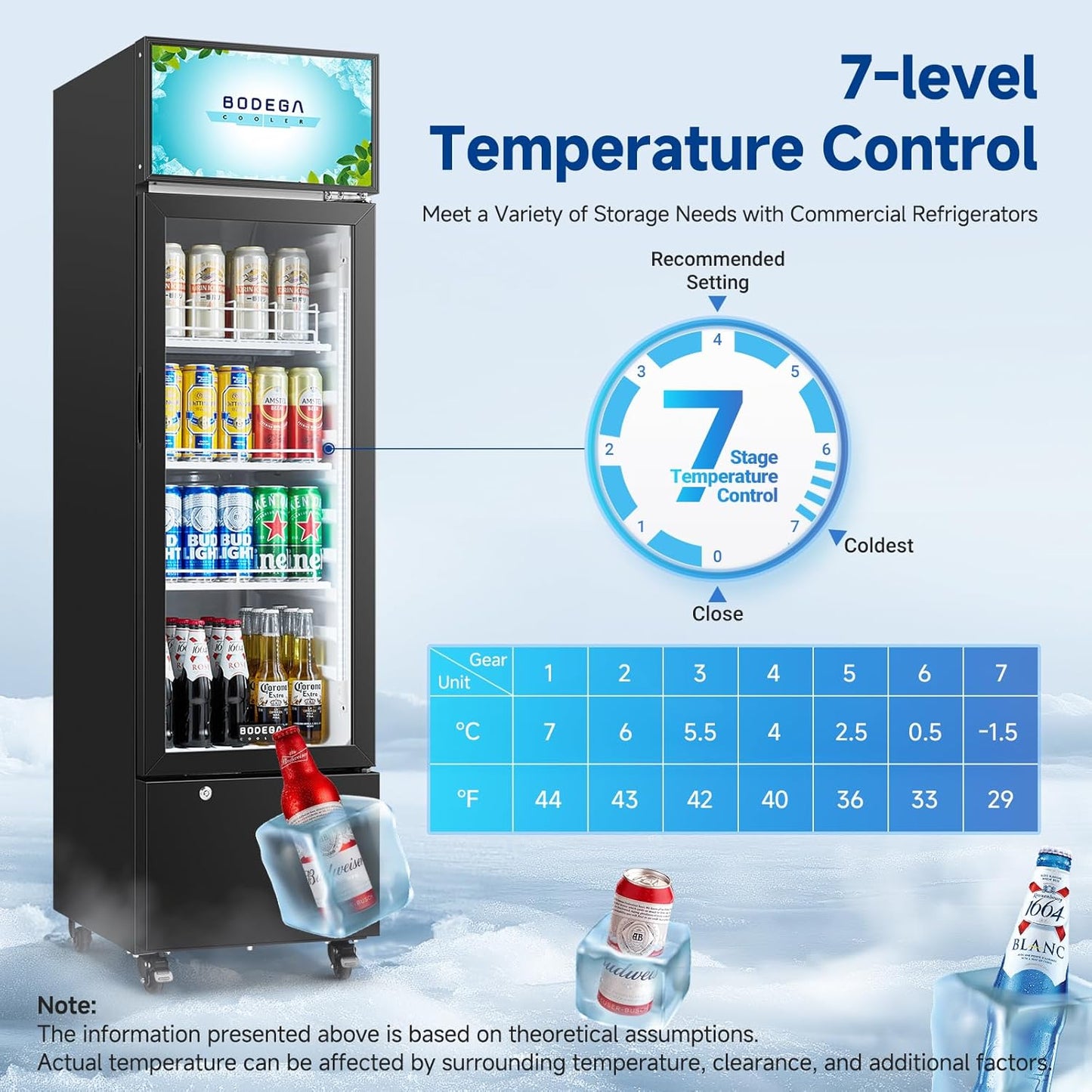 BODEGACOOLER 6.34 Cu.ft Commercial Refrigerator with Glass Door