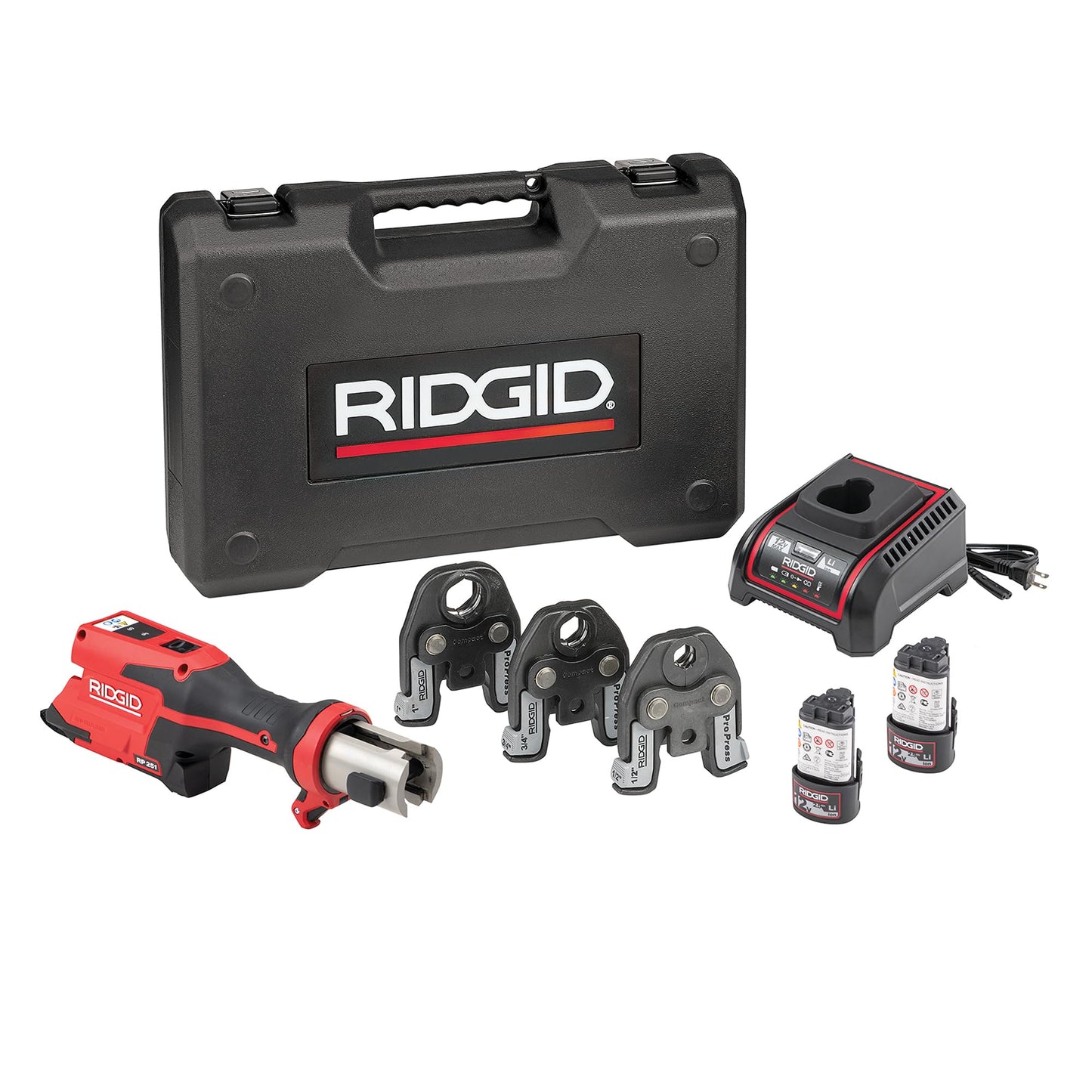 RIDGID 78158 RP 251 Compact Press Tool Battery Kit with ProPress Jaws