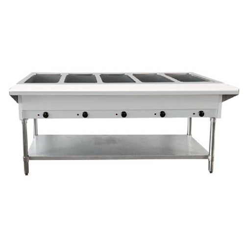 Chef AAA  Commercial 72" Electric Steam Table with 5 Pan Size Tray - FW-CN-0005-FH