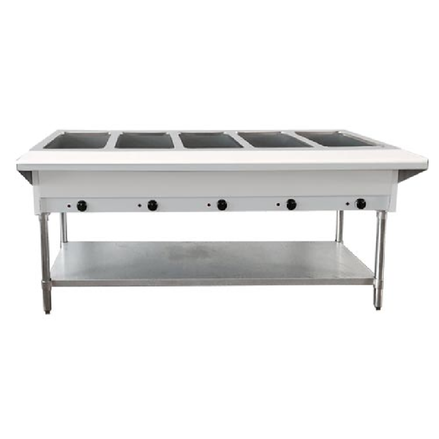 Chef AAA  Commercial 72" Electric Steam Table with 5 Pan Size Tray - FW-CN-0005-FH