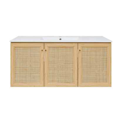Swiss Madison Classe 48" Wall-Mounted Bathroom Vanity in Natural Oak - SM-BV2807NO