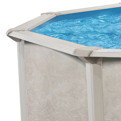 Aquarian Phoenix 21' x 52" Round Steel Frame Above Ground Outdoor Swimming Pool - 74472