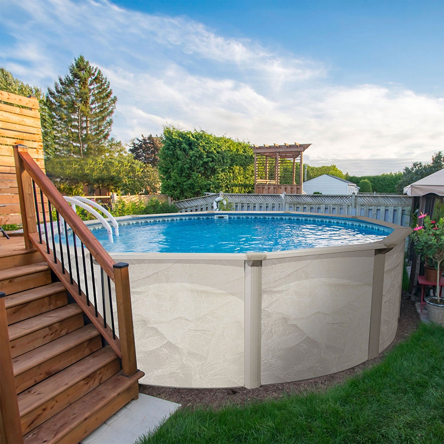 Aquarian Phoenix 21'x52" Round Steel Frame Above Ground Outdoor Pool (For Parts) - 234430