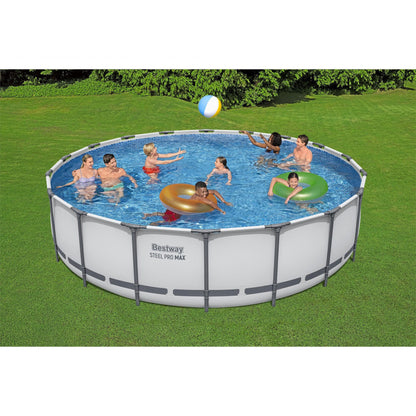 Summer Waves Bestway Steel Pro 18'x48" Frame Swimming Pool Set w/ Filter Pump & Ladder  - 126670