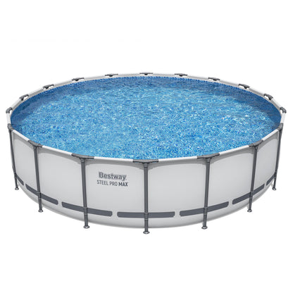 Summer Waves Bestway Steel Pro 18'x48" Frame Swimming Pool Set w/ Filter Pump & Ladder  - 126670