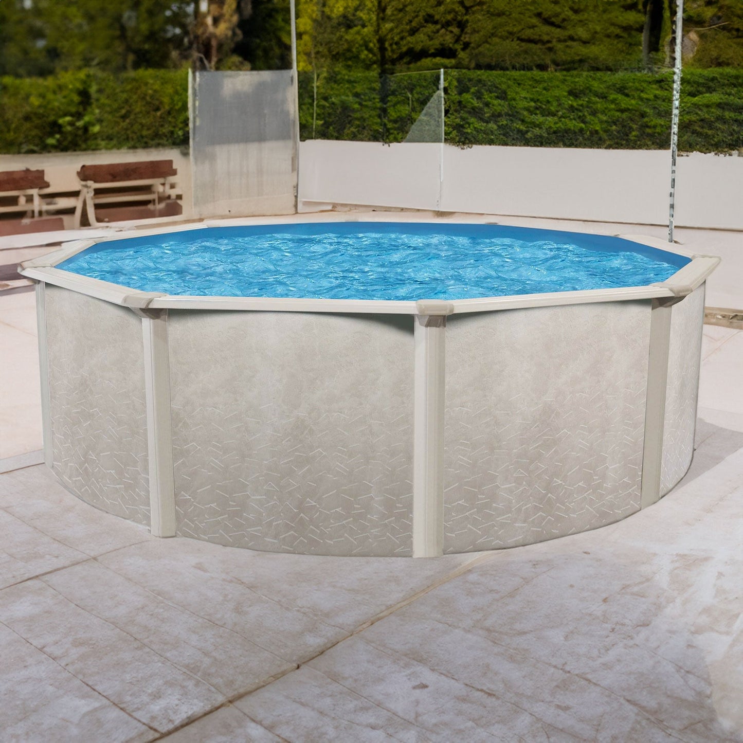Aquarian Phoenix 15ft x 52in Above Ground Swimming Pool w/Pump and Pool Ladder- 75343