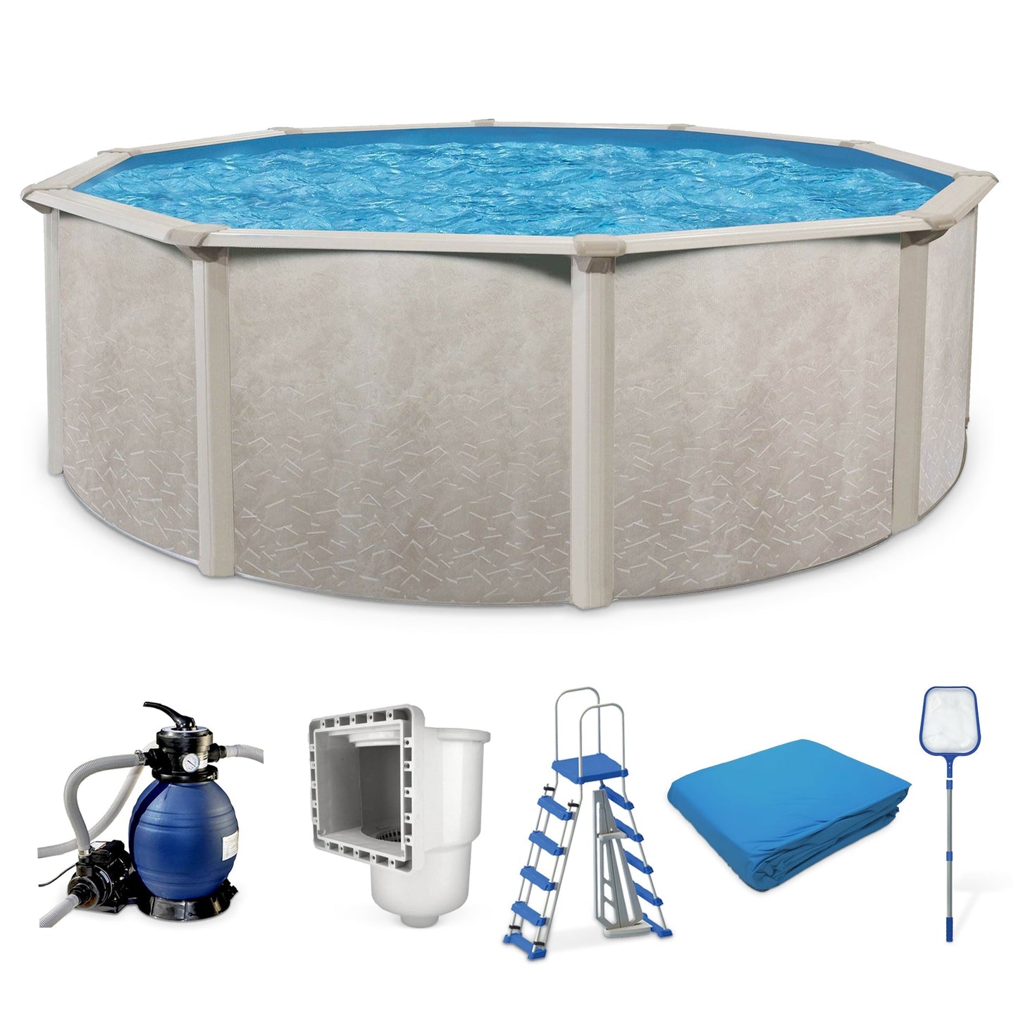 Aquarian Phoenix 15ft x 52in Above Ground Swimming Pool w/Pump and Pool Ladder- 75343
