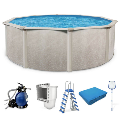 Aquarian Phoenix 15ft x 52in Above Ground Swimming Pool w/Pump and Pool Ladder- 75343
