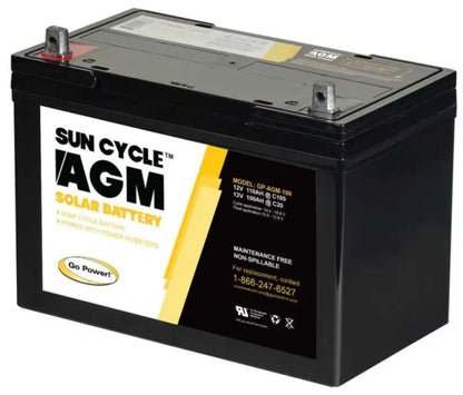 Go Power Gp-Agm-100-12V: 100 Amp Hour 12 Vol - G7576285