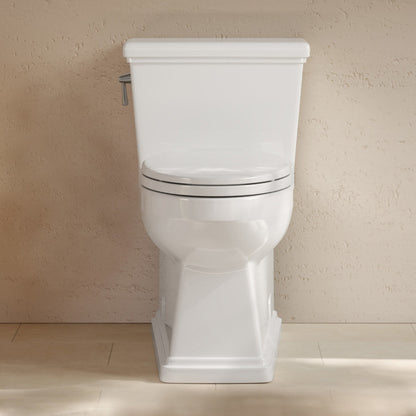 Swiss Madison Voltaire II One-Piece 12" Rough-in 1.28 GPF Left-Hand Flush ADA Elongated Toilet in Glossy White, Nano-Glaze  -  SM-1T9201GW