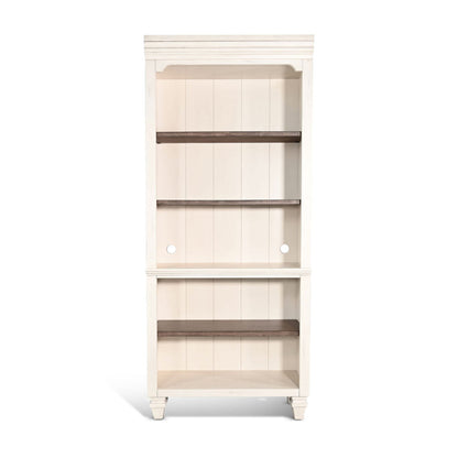 Sunny Designs Pasadena - Bookcase Open - Buckskin / Marble White - 2846MB-BO