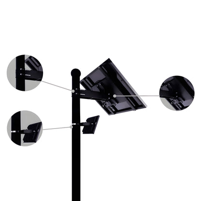 AVS Energy Solar LED Flood Light 20 Watt 2800 Lumens 5000K  - AVS-BLK-20W