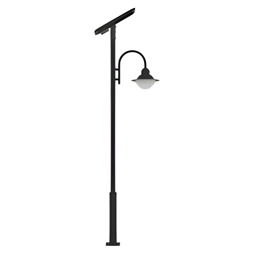 AVS Energy Solar Street Pole Light 40 Watt 6000 Lumens 5000K Black Housing Pathway Lighting Garden Light Solar Post Top CAPE Light - AVS-CAPE-40W