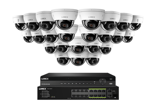 Lorex Elite Series 4K 32 Camera Capable 6TB Wired NVR System with 4MP (2K) A4 IP Dome Cameras - N2K6-3224BD-A4