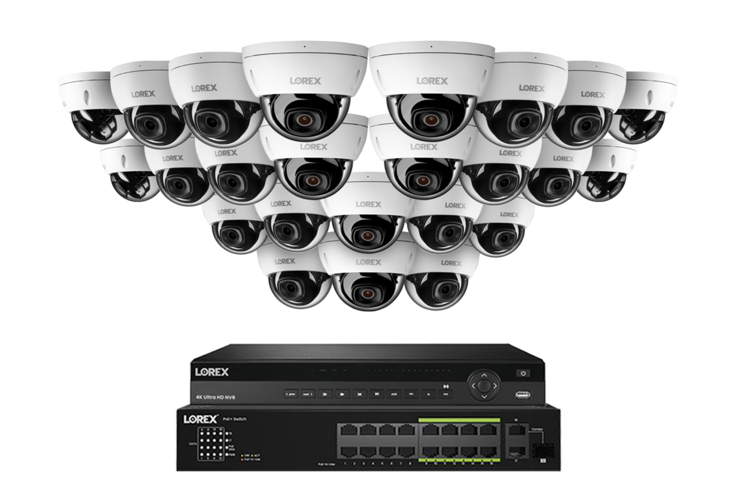 Lorex Elite Series 4K 32 Camera Capable 6TB Wired NVR System with 4MP (2K) A4 IP Dome Cameras - N2K6-3224BD-A4