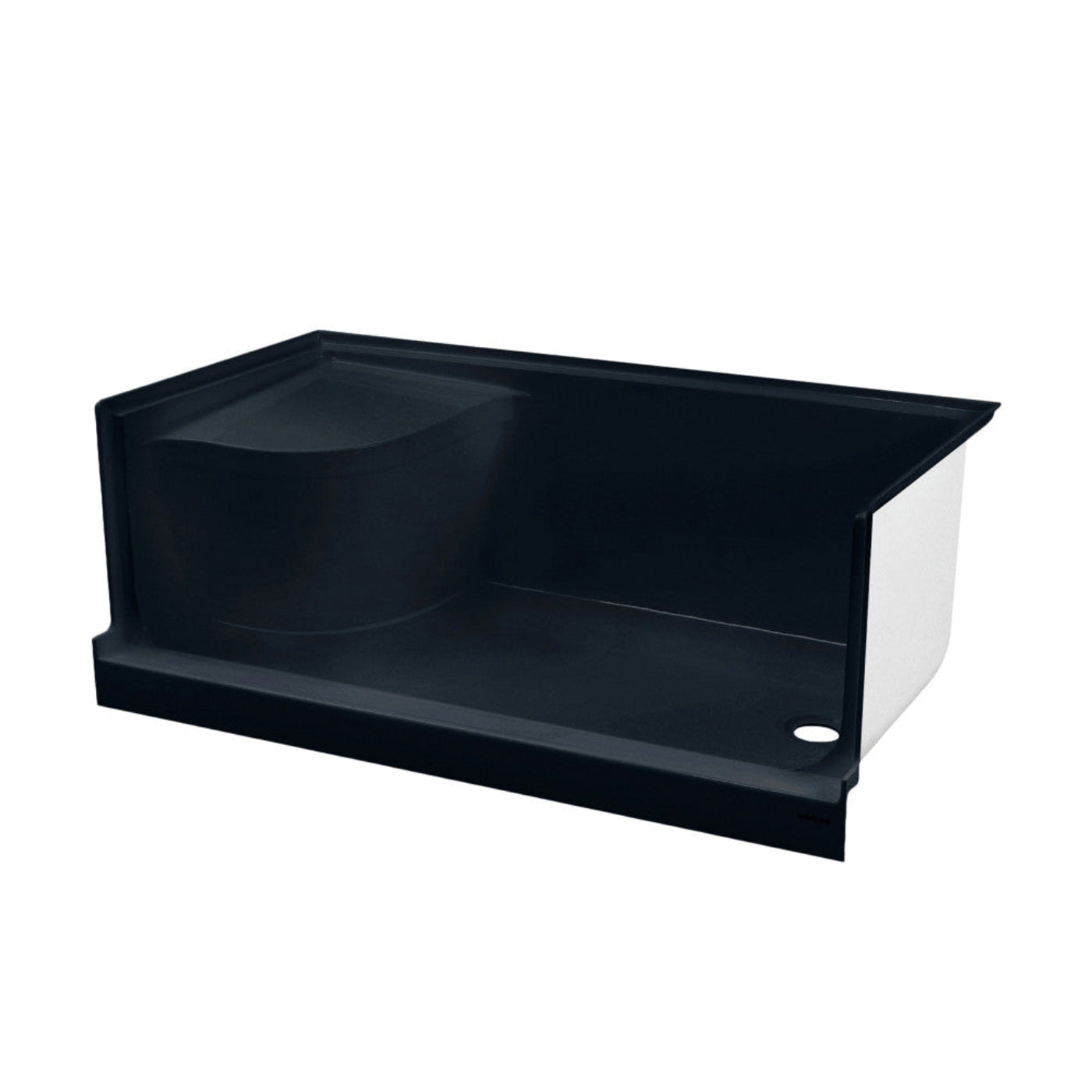 Swiss Madison Aquatique 60" x 32" Right Drain, Shower Base in Matte Black - SM-SB538MB