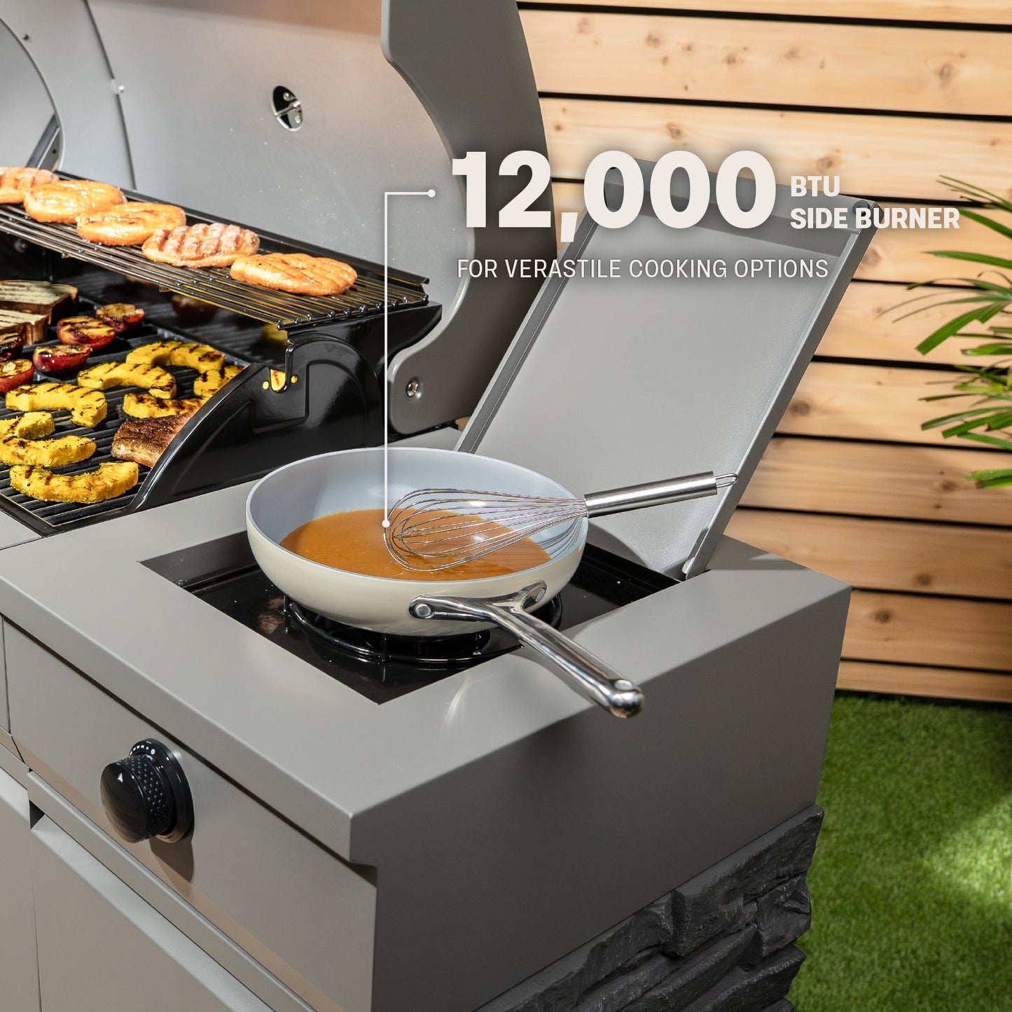 TYTUS Fresno 5-Burner LP/NG Convertible Grill in Gunmetal Gray - TDT-021-0101