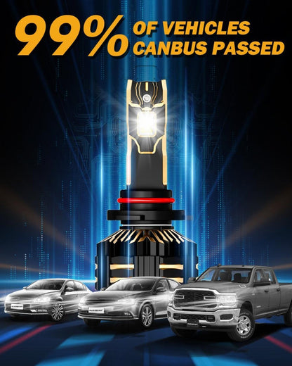 Auxbeam 9005+H11 LED Headlight Bulbs 240W 40000LM GX-ULTRA Series 6500K Cool White | 4 Bulbs - GP00010785