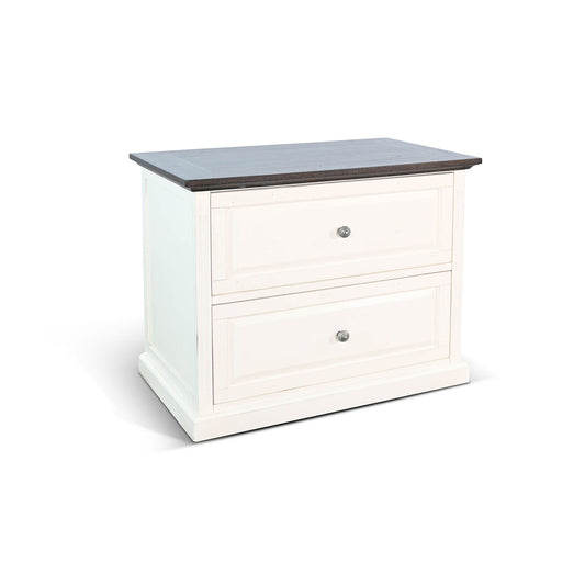 Sunny Designs Carriage House - File Cabinet - Cottage White / Europen Dark - 2844EC-F
