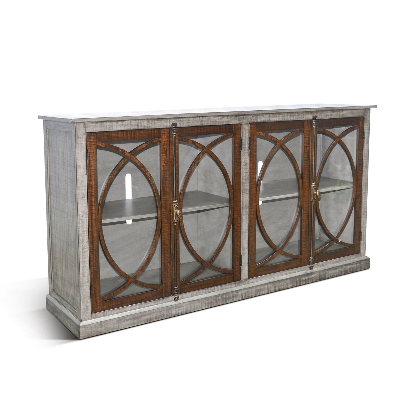 Sunny Designs Homestead Hills - Media Console - Tobacco Leaf / Alpine Gray - 3663TA-78
