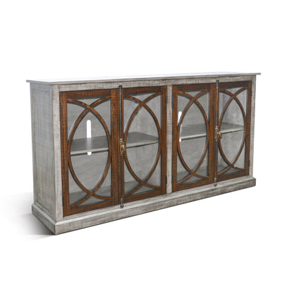 Sunny Designs Homestead Hills - Media Console - Tobacco Leaf / Alpine Gray - 3663TA-78