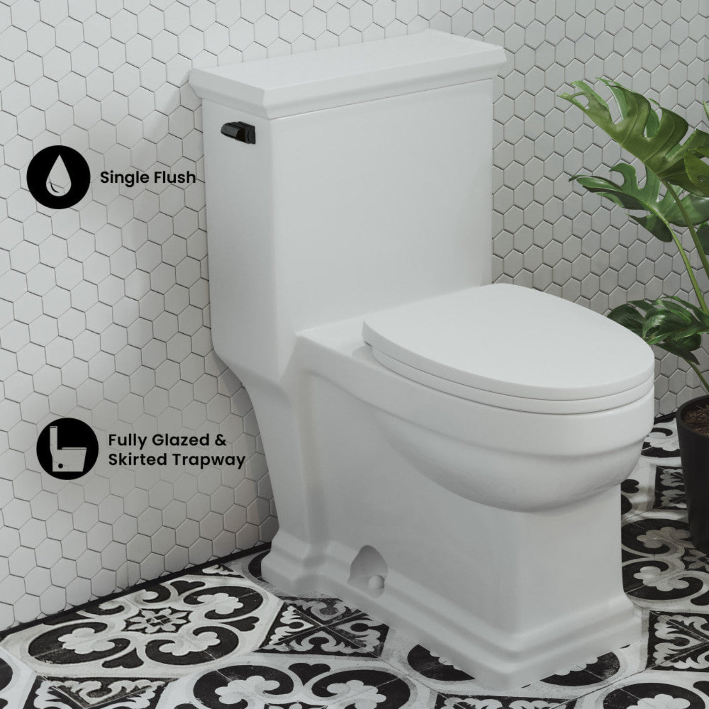 Swiss Madison Voltaire One-Piece Elongated Toilet Side Flush 1.28 gpf - SM-1T114
