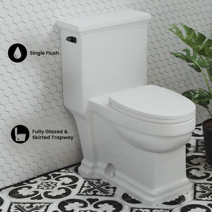 Swiss Madison Voltaire One-Piece Elongated Toilet Side Flush 1.28 gpf - SM-1T114