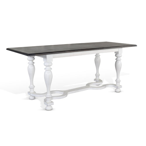 Sunny Designs  Carriage House - Friendship Table - Cottage White / Europen Dark - 1119EC